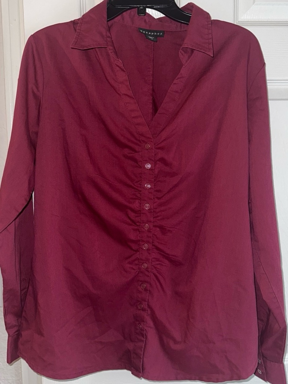 Metaphor Women's Burgundy Blouse